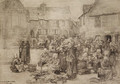 Le March aux pommes de Landerneau (The Apple Market at Landerneau) - Leon Augustin Lhermitte