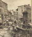 Fontaine a Chatelguyon - Leon Augustin Lhermitte