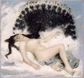 An Odalisque with a Peacock - Leon Francois Comerre