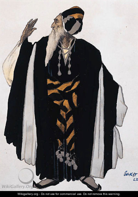 Costume Design for Judith a Jewish Elder - Leon (Samoilovitch) Bakst