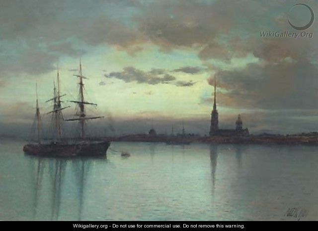 St. Petersburg at dusk - Lef Feliksovich Lagorio