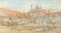 The Farmyard at the Chateau d'Honvault, Wimereux - Lionel Percy Smythe