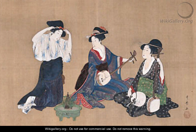 Three beauties - Kitagawa Utamaro