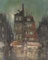 Before the Hotel Bourgondie, Paris - Konstantin Alexeievitch Korovin