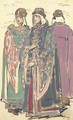 Two groups of costume designs for Khovanshchina Male and female boyars - Konstantin Alexeievitch Korovin