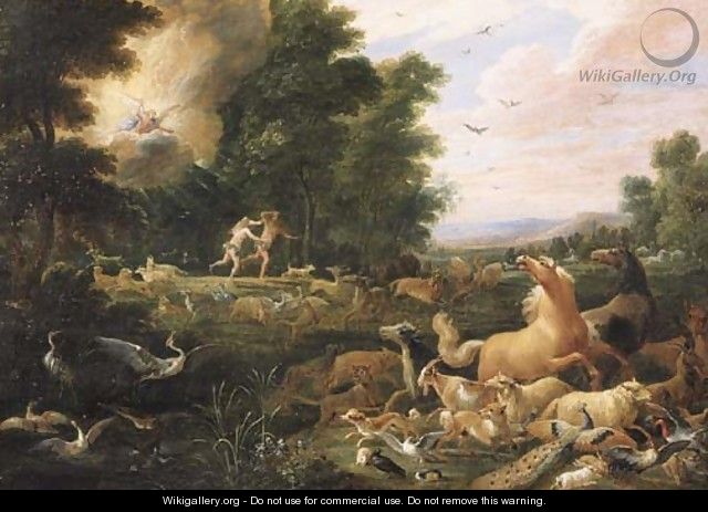 The Expulsion from the Garden of Eden - Lambert de Hondt