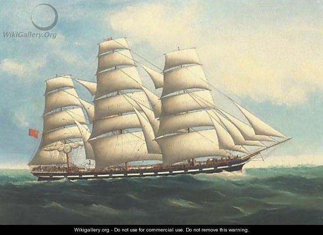 The iron wool clipper Loch Tay at sea - Lai Fong