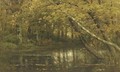 A forest in autumn - Julius Jacobus Van De Sande Bakhuyzen