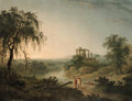A ruined Abbey with Figures in the foreground - Julius Caesar Ibbetson
