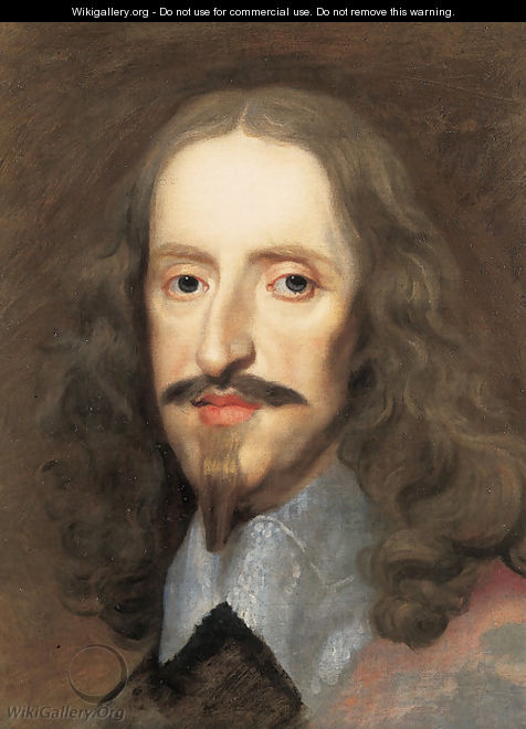 Portrait of Archduke Leopold Wilhelm of Austria (1614-1662), bust-length, with a white lace collar - Justus van Egmont