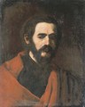 Portrait of a bearded man, bust-length, in a red cloak - Jusepe de Ribera