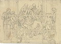 The Entombment Design for a stained glass window in Saint Paul's Cathedral, London - Julius Schnorr Von Carolsfeld
