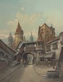 Figures ambling down a Continental street - Karl Kaufmann