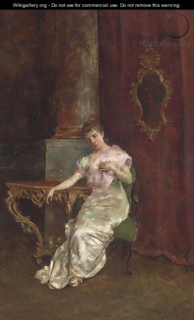 Elegant lady in an interior - Juan Antonio Gonzales