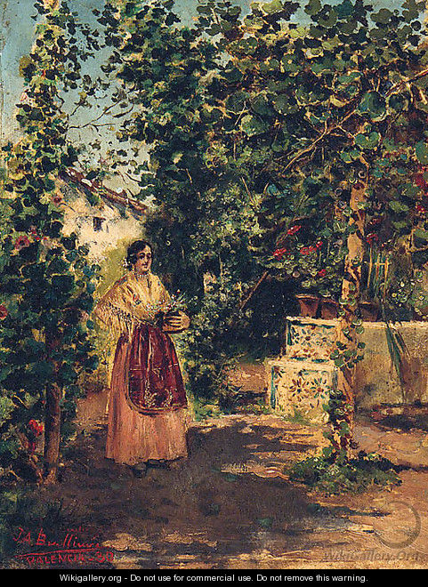And In The Garden - Jose Benlliure y Gil