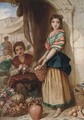 Spanish girls at a market - Augustus Jules Bouvier