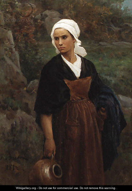Femme portant une cruche (Woman carrying Water) - Jules (Adolphe Aime Louis) Breton