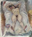 Femme couchee aux bras leves - Jules Pascin