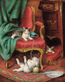 The playful cats - Jules Leroy