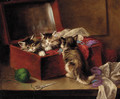 Kittens in a sewing box - Jules Leroy