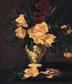 Summer Flowers in a glass Vase - Jules Felix Ragot