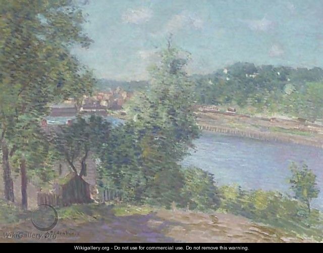 River Scene Near Norwich, Connecticut - Julian Alden Weir