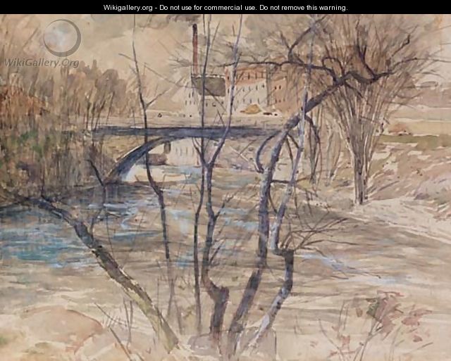 Mills Along the River - Julian Alden Weir