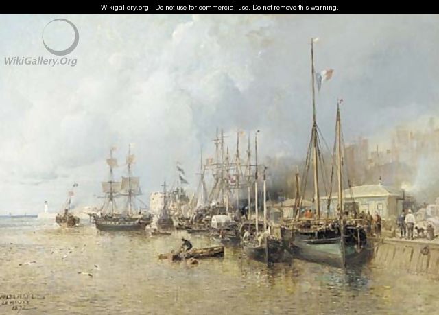 Le havre (The harbor) - Jules Achille Noel