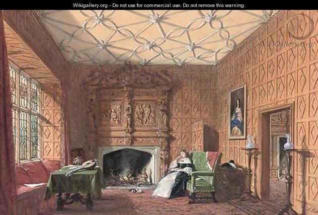 The small drawing room, Levens, Westmoreland - Joseph Nash