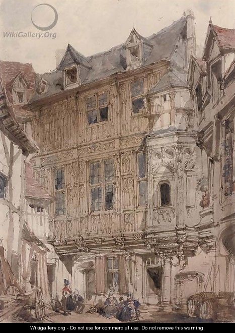 The backstreets of Rouen - Joseph Nash