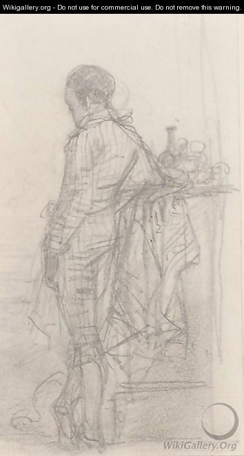 Study of a young boy, observed from behind - Joseph Nash