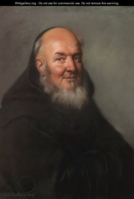 Portrait of a Capuchin monk, bust length - Joseph Vivien