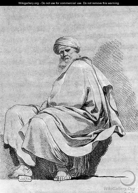 A seated Oriental, turned to the left - Joseph Benoît Suvée