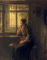 A young girl by a window - Jozef Israels