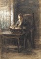 A rabbi reading by a window - Jozef Israels