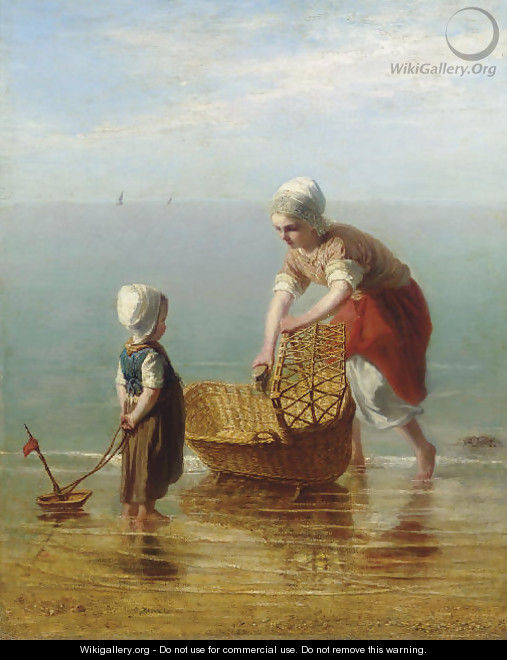Mother and Child by the Sea - Jozef Israels