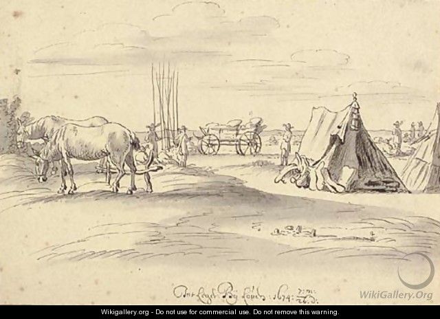 An encampment at Louvain - Josua de Grave