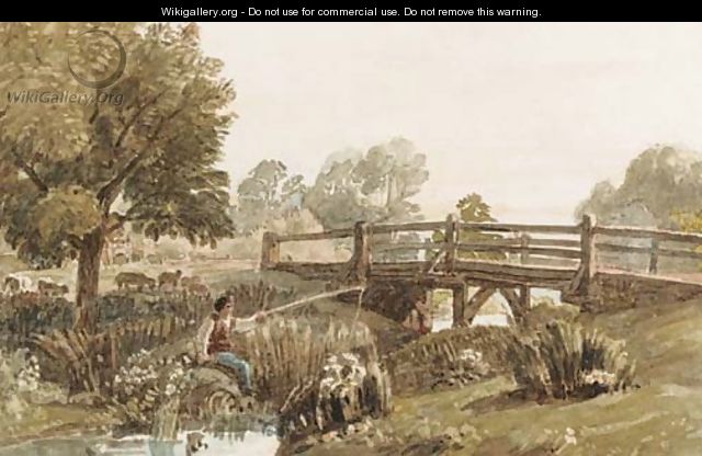 A bridge near Harrow - Joshua Cristall