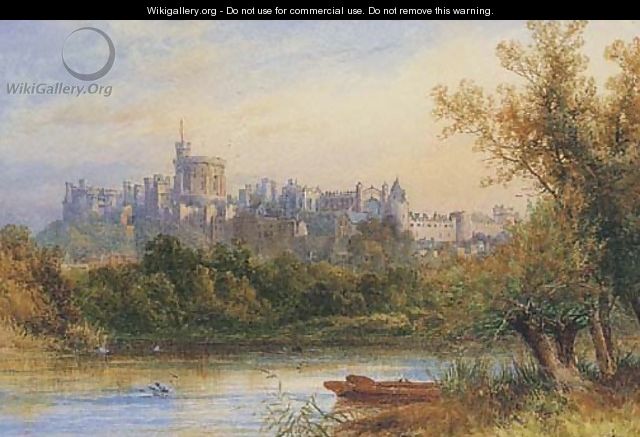 View of Windsor Castle from across the Thames - James Burrell Smith
