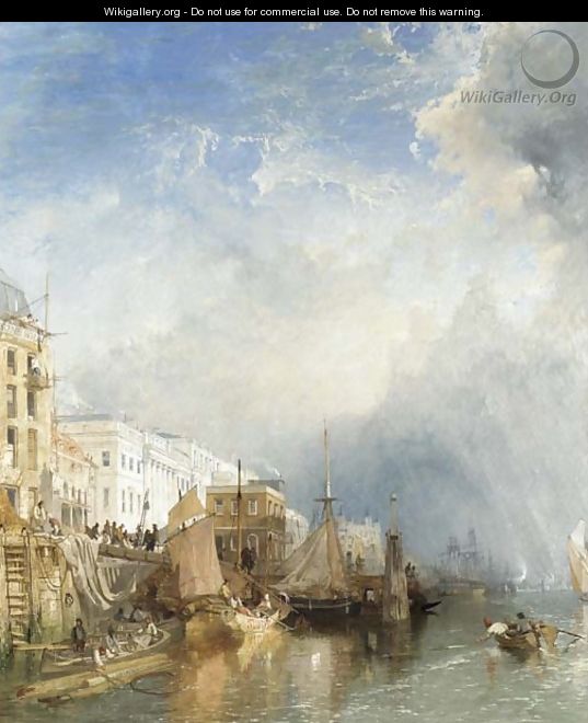 View Of The Custom House From The Thames - James Baker Pyne