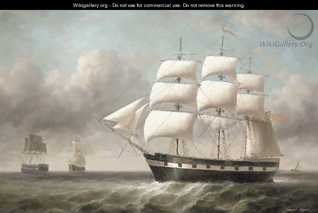 Merchantmen at sea - James Hardy Jnr