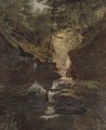 Study of Rainbow Falls, Watkins Glen - James Hope