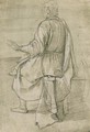 A seated young man seen from behind - (Jacopo Chimenti) Empoli