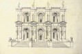 A portico of two stories in the Ionic Order above a flight of steps - J. Androuet (du Cerceau) Ducerceau