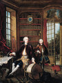 Portrait of the artist's son with his teacher - Jacques de Lajoue