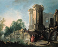 A rendez-vous at a fountain - Jacques de Lajoue