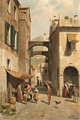 A sunny street scene - Jacques Carabain