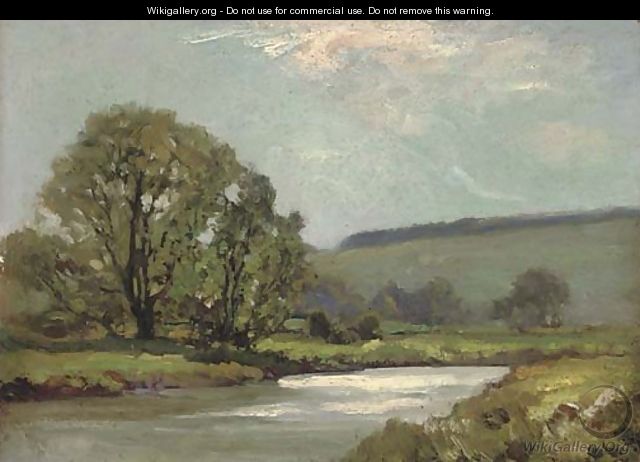 A river landscape - James Aumonier