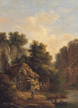 Figures Before A Cottage In A Gorge - James Arthur O'Connor