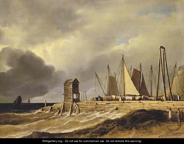 A pier in choppy seas - James Arthur O